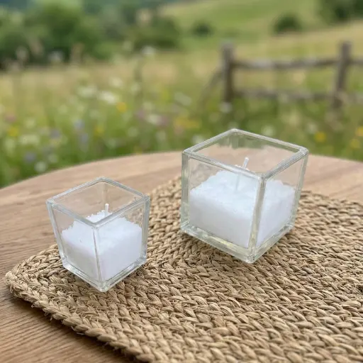 Set velas cubo dos tamaños